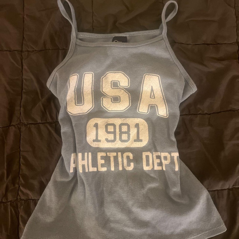 The Classic Blue USA 1981 Athletic Dept Ribbed Tank